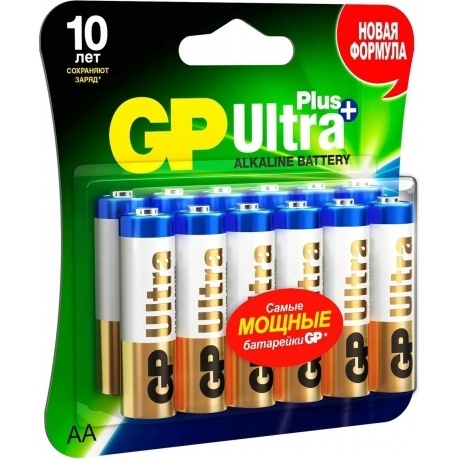 Батарейки алкалиновые GP Ultra Plus Alkaline 15А AА - 12 шт. на блистере - фото 2