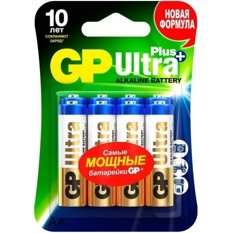 Батарейки алкалиновые GP Ultra Plus Alkaline 15А AА - 8 шт. на б...
