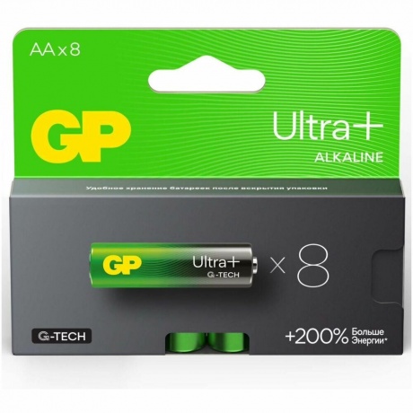 Батарейки GP 15AUPA21-2CRB8 Ultra+ AA 8шт - фото 1