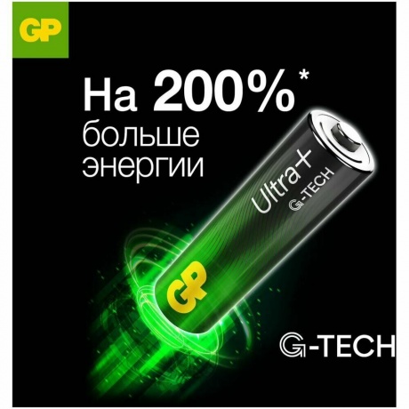 Батарейки GP 15AUPA21-2CRB8 Ultra+ AA 8шт - фото 3