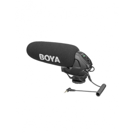 Накамерный суперкардиоидный конденсаторный микрофон-пушка Boya BY-BM3030 для фото и видеокамер, диктофонов - фото 1