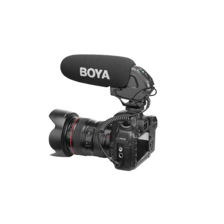Накамерный суперкардиоидный конденсаторный микрофон-пушка Boya BY-BM3030 для фото и видеокамер, диктофонов - фото 7
