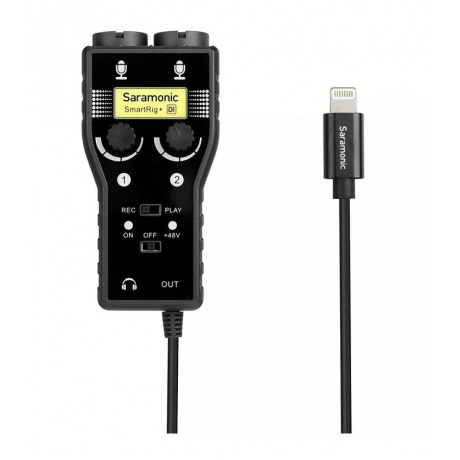 Адаптер Saramonic SmartRig+ Di для микрофона и гитары двухканальный на Apple Lightning Audio - фото 1