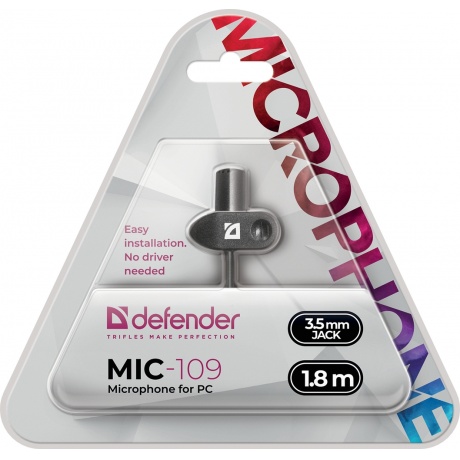Микрофон Defender MIC-109 (64109) Black - фото 6