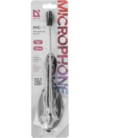 Микрофон Defender MIC-111 (64111) Grey - фото 6