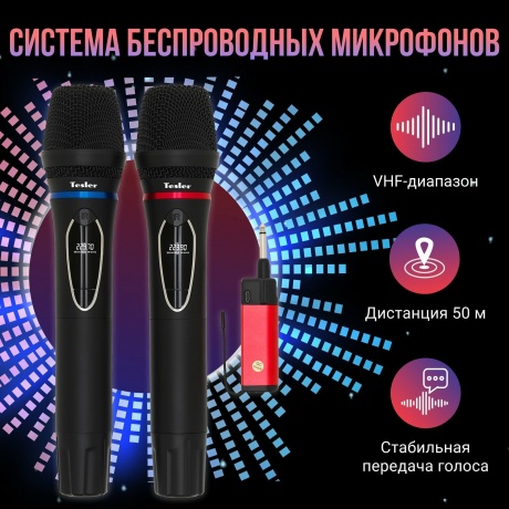 Система беспроводных микрофонов TESLER WMS-700 - фото 11