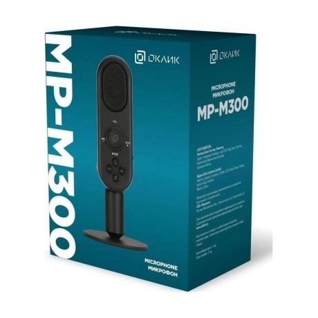 Микрофон проводной Оклик MP-M300 1.5м черный - фото 7