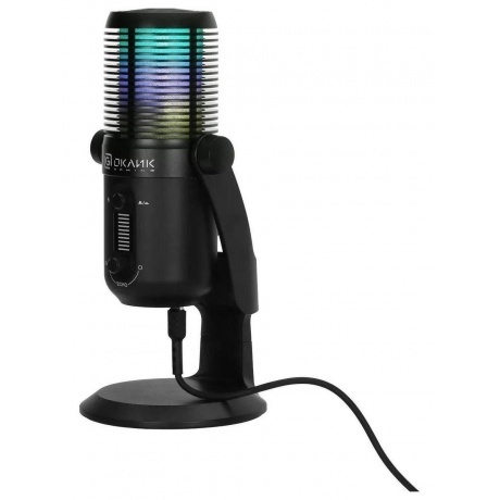 Микрофон проводной Оклик SM-400G 2м черный - фото 4