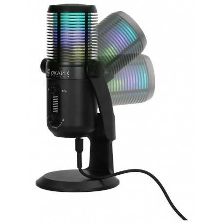 Микрофон проводной Оклик SM-400G 2м черный - фото 7