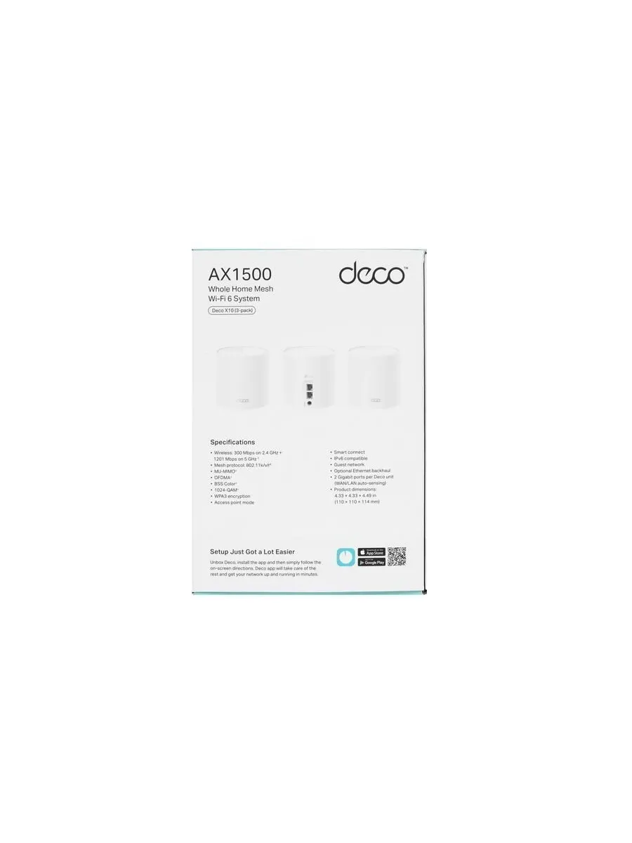 Wi-Fi система TP-Link Deco X10(3-pack) - фото 9