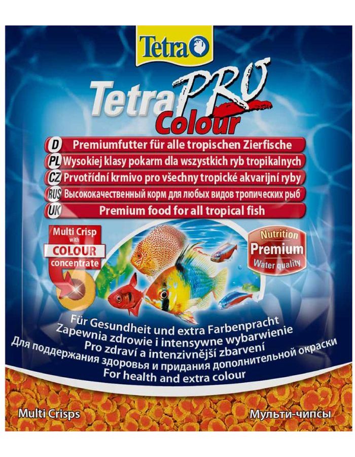 

Корм для рыб Tetra Pro Colour (чипсы) 12 гр 149366