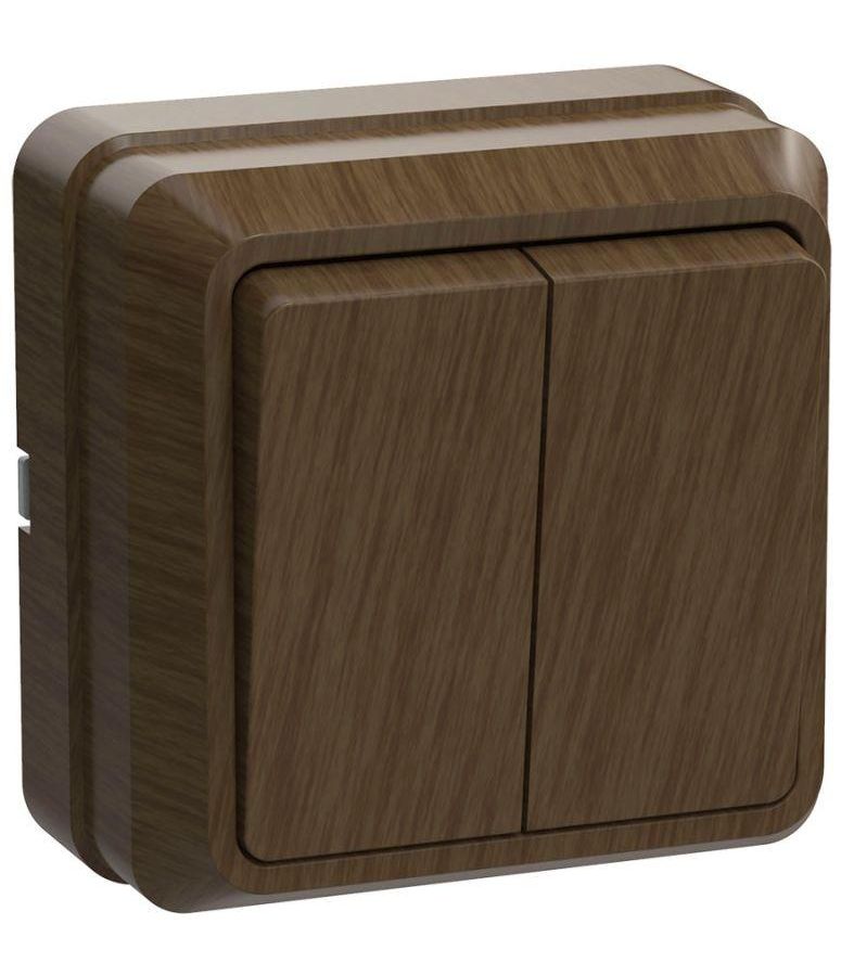 

Выключатель 2-кл. ОП Октава 10А IP20 ВС20-2-0-ОД дуб ИЭК EVO20-K04-10-DC