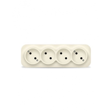 Розетка 4-м ОП 10А IP20 без заземл. сл. кость IONICH 1451