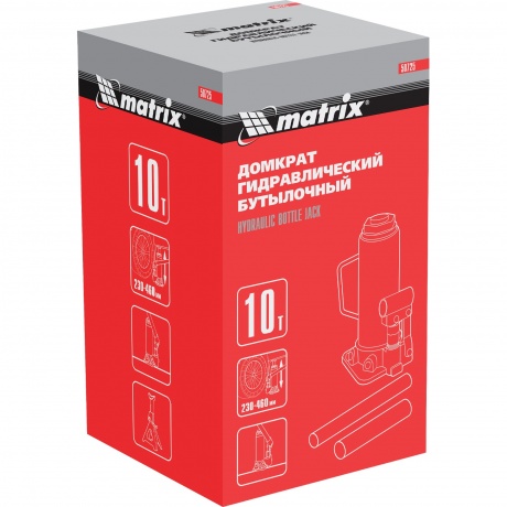 Домкрат Matrix Master 50725 бутылочный, 10 тонн - фото 29