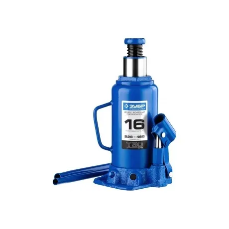 Домкрат бутылочный гидравлический ЗУБР 16т, 228-465 мм Профессио...