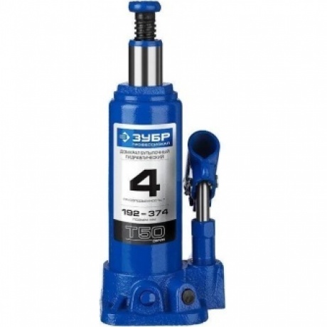 Домкрат бутылочный гидравлический ЗУБР 4т, 192-374 мм Профессионал (43060-4) - фото 3
