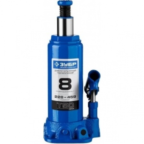 Домкрат бутылочный гидравлический ЗУБР 8т, 228-459 мм Профессионал (43060-8) - фото 2