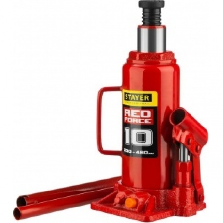 Домкрат бутылочный гидравлический STAYER RED FORCE, 10т, 230-460 мм (43160-10) - фото 4