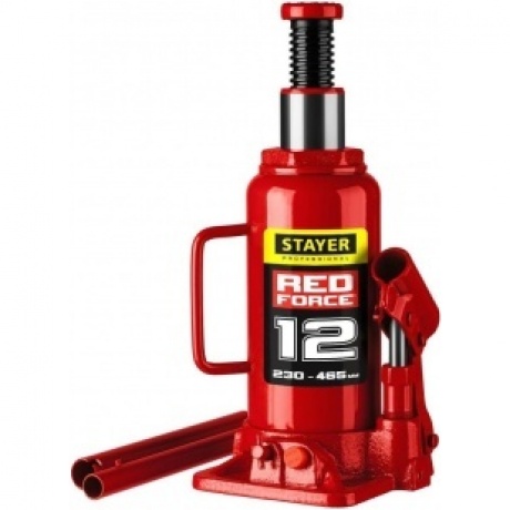 Домкрат бутылочный гидравлический STAYER RED FORCE, 12т, 230-465 мм (43160-12) - фото 3
