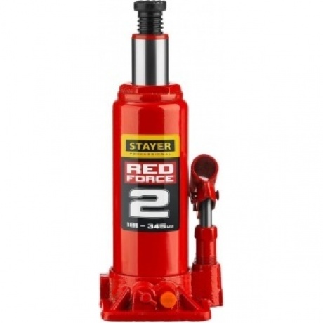 Домкрат бутылочный гидравлический Stayer RED FORCE 2 т, 181-345 мм