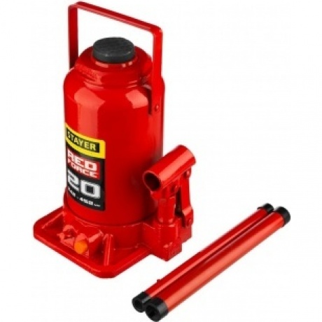 Домкрат бутылочный гидравлический STAYER RED FORCE, 20т, 242-452 мм (43160-20) - фото 4