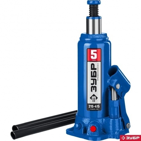 

Домкрат бутылочный гидравлический ЗУБР 5т, 215-415 мм Профессионал (43060-5)