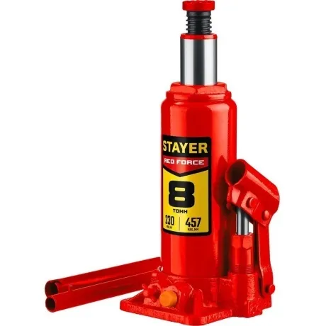 Домкрат бутылочный гидравлический STAYER RED FORCE, 8т, 200-385 ...