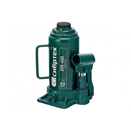 Домкрат гидравлический бутылочный, 12 т, 205-400 мм Сибртех - фото 2