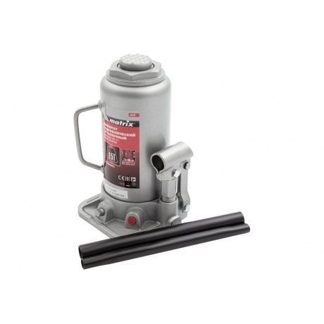 

Домкрат гидравлический бутылочный, 15 т, h подъема 230-460 мм Matrix