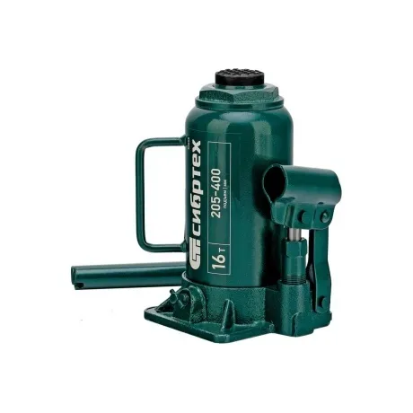 Домкрат гидравлический бутылочный, 16 т, 205-400 мм Сибртех