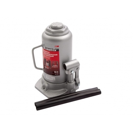 

Домкрат гидравлический бутылочный, 20 т, h подъема 242-452 мм Matrix