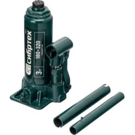 

Домкрат гидравлический бутылочный, 3 т, 180-320 мм, в пласт. кейсе Сибртех