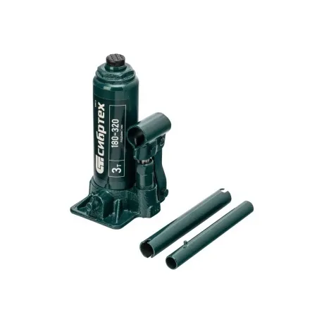 Домкрат гидравлический бутылочный, 3 т, 180-320 мм, в пласт. кей...