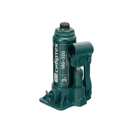 Домкрат гидравлический бутылочный, 3 т, 180-320 мм Сибртех - фото 3