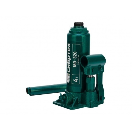 Домкрат гидравлический бутылочный, 4 т, 180-320 мм Сибртех - фото 1