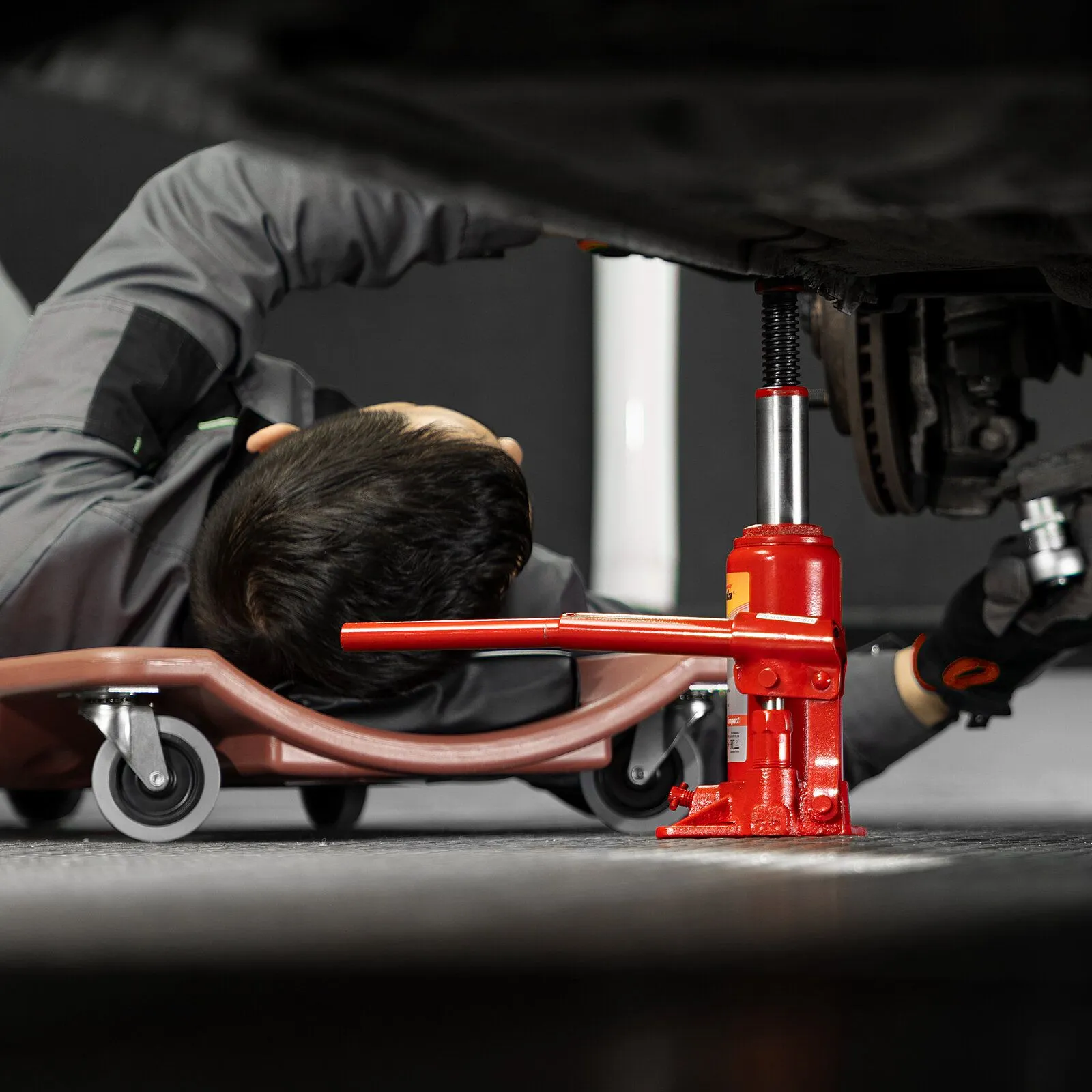 Домкрат гидравлический бутылочный, 5 т, h подъема 180-340 мм, Compact// Sparta - фото 12