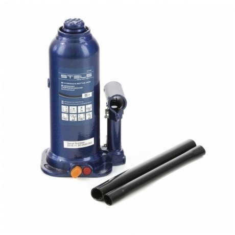 

Домкрат гидравлический бутылочный, 5 т, h подъема 207-404 мм Stels