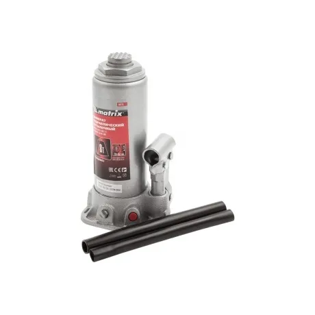 Домкрат гидравлический бутылочный, 8 т, h подъема 230-457 мм Mat...