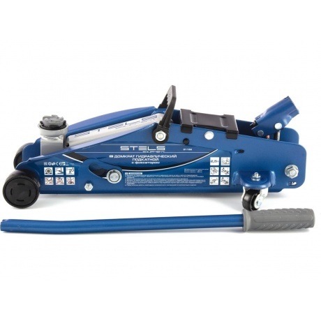 

Домкрат гидравлический подкатной с фиксатором, 2,5т SAFETY PIN, 140-385 мм Stels