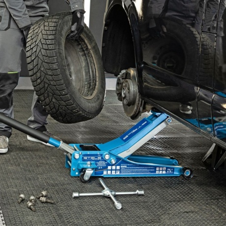 Домкрат гидравлический подкатной, быстр.подъем, 3т LOW PROFILE QUICK LIFT, 75-515 мм, проф Stels - фото 17