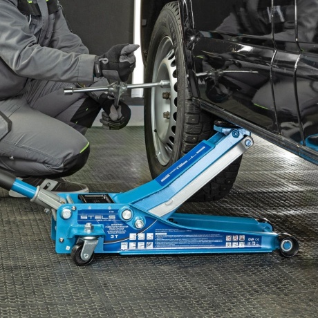 Домкрат гидравлический подкатной, быстр.подъем, 3т LOW PROFILE QUICK LIFT, 75-515 мм, проф Stels - фото 20