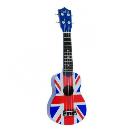 Укулеле сопрано Fabio XU21-11D UK Flag c рисунком Британский флаг - фото 1