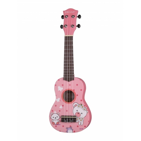 Укулеле Mirra UK-300-21-FX сопрано с рисунком Pink - фото 1