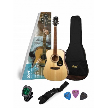 Гитара акустическая Cort CAP-810-OP Trailblazer+чехол+тюнер+ремень+медиаторы натуральный - фото 1