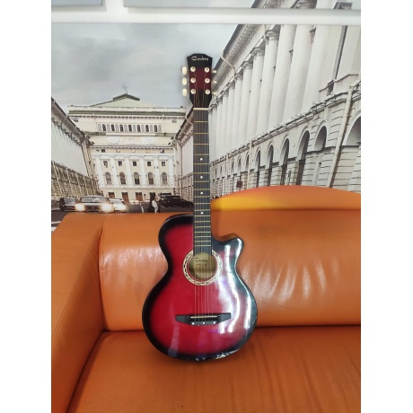 Гитара акустическая COWBOY 3810C RDS красный бёрст уцененный (гарантия 14 дней) - фото 2