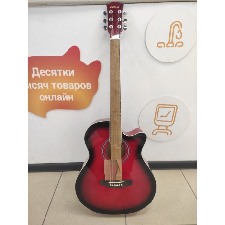 Гитара акустическая Elitaro E4010 RDS красный хорошее состояние - фото 2