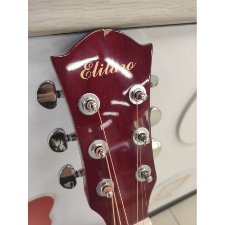 Гитара акустическая Elitaro E4010 RDS красный хорошее состояние - фото 3