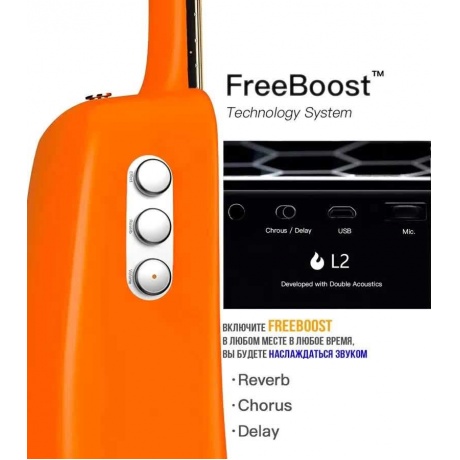 Гитара Электро-акустическая LAVA ME-2 ORG FREEBOOST 3/4 Оранжевый - фото 3