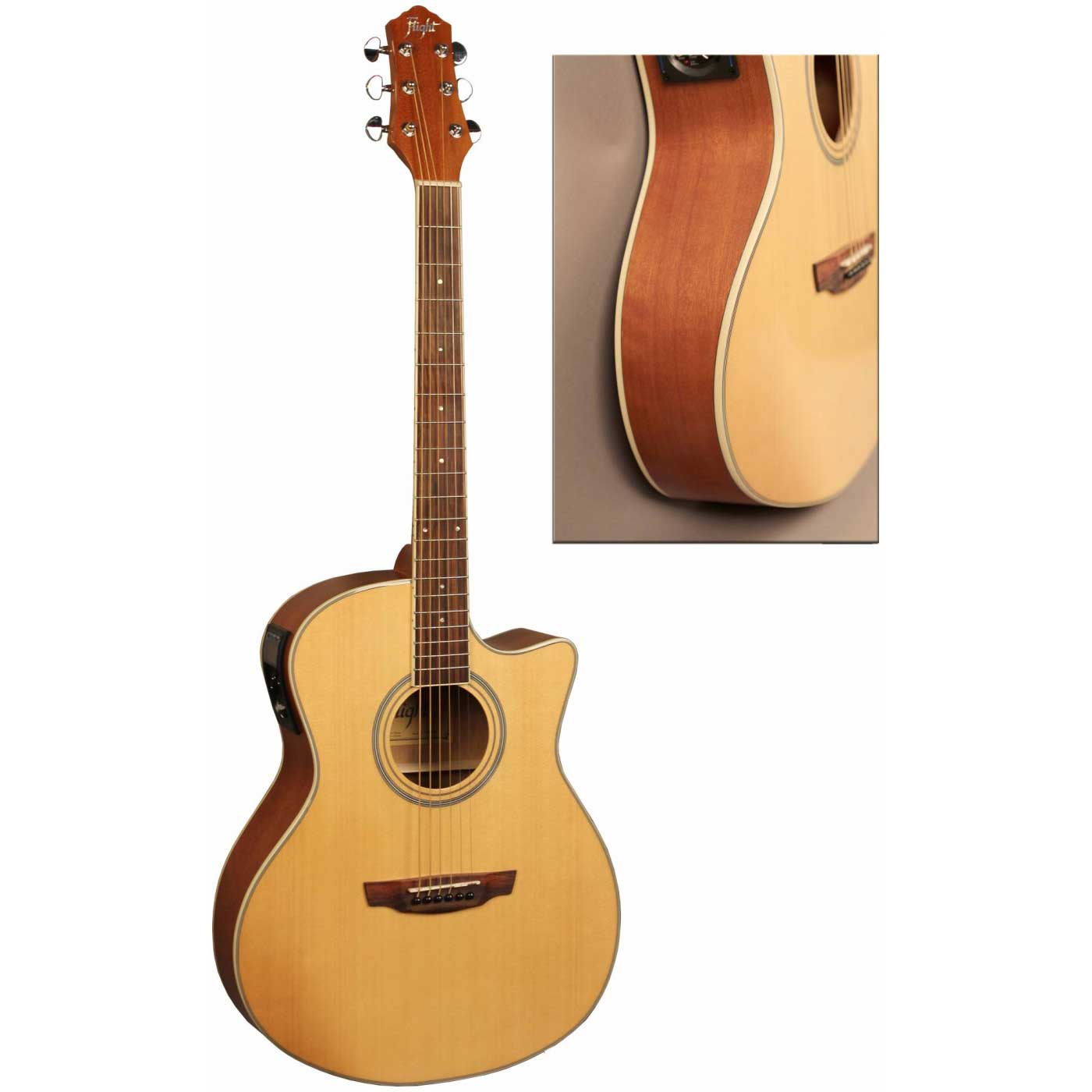 Гитара Электроакустическая FLIGHT AG-210 CEQ NA - фото 2