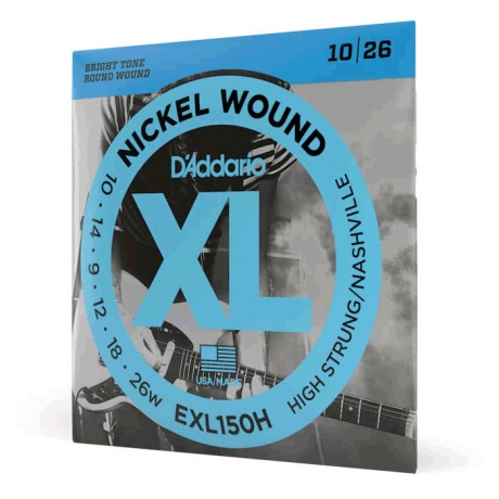 Струны D'Addario EXL150H Nickel Wound комплект первых струн для электрогитары - фото 1